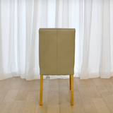 Denmark Full Leather Dining Chair - Ivory