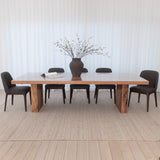 Ellery Dining Chair - Noir with Walnut Legs