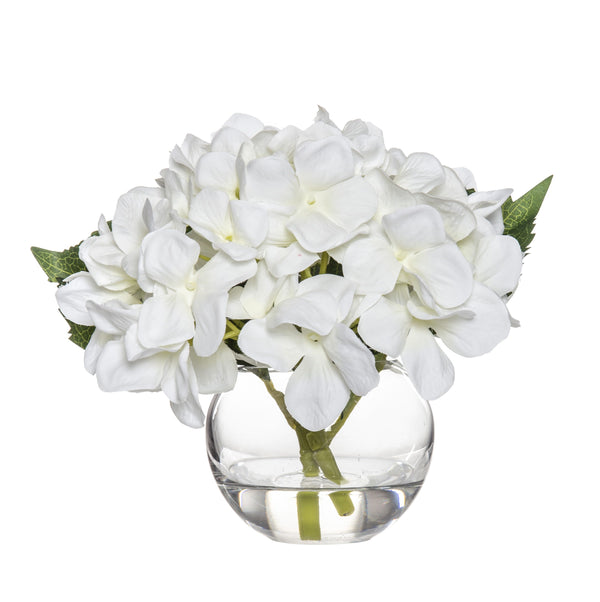Hydrangea Sphere Vase - White