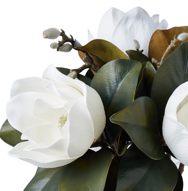 Magnolia Grandiflora Garden Vase - White