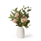 Protea & Pin Cushion Mix (Pink) - Damita Vase