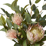 Protea & Pin Cushion Mix (Pink) - Damita Vase
