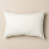 Abstract Lumbar Cushion with Feather Insert - Ecru
