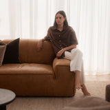 Arlo Full Aniline Leather 4 Seater Sofa