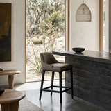 Ashford Counter Stool - Saddle with Ebony Legs