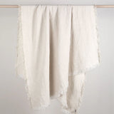 Ava Pure Linen Throw - Nougat
