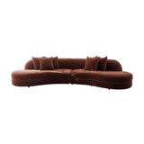Bellini Curved 4 Seater Modular Lounge - Grace Cognac