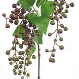 Berry Leaf Spray - Green Burgundy