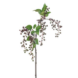 Berry Leaf Spray - Green Burgundy