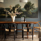 Elm Wishbone Chair - Black and Natural