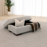 Brielle Ottoman - Light Grey
