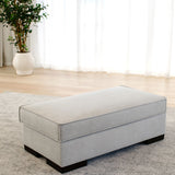 Brielle Ottoman - Light Grey