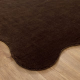 Tierra Scalloped Rug - Chocolate