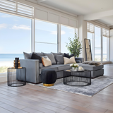 Casablanca 3 Seater Lounge with Chaise - Smoke