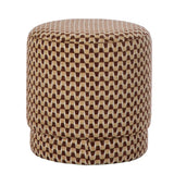Clark Stool - Brown Mustard & White