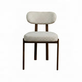 Coco Dining Chair - Sandstone with Walnut Legs