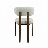 Coco Dining Chair - Sandstone with Walnut Legs