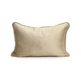 Coco Piped Velvet Lumbar Cushion - Vintage Gold