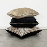 Coco Piped Velvet Lumbar Cushion - Vintage Gold