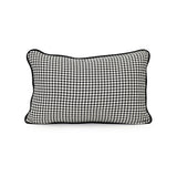 Coco Piped Lumbar Cushion - Houndstooth