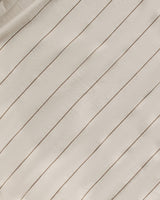 Organic Cotton Flat Sheet - Cream with Hazelnut Stripe
