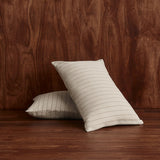Organic Cotton Pillowcase Pair - Cream with Hazelnut Stripe