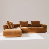 Cruz 3 Seater with Chaise - Rust