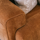 Cruz 3 Seater with Chaise - Rust