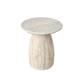 Alora Marble Wood Side Table