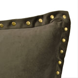 Essential Fine Velvet Lumbar Cushion - Charcoal Brown