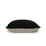 Coco Piped Lumbar Cushion - Black & Gold Tweed