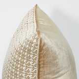 Coco Piped Cushion - Ivory Tweed