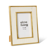 Busara Photo Frame - White/Gold