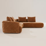 Cruz 3 Seater with Chaise - Rust