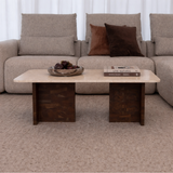 Dalton Marble Wood Coffee Table