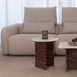 Dalton Marble Wood Side Table