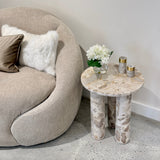 Marco Marble Side Table - Taupe