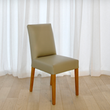 Denmark Full Leather Dining Chair - Ivory