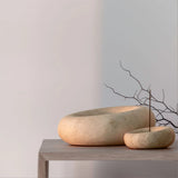 Eclipse Sculpted Bowl - Beige Travertine