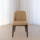Ellery Dining Chair - Camel with Walnut Legs