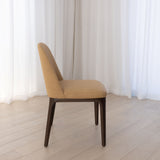 Ellery Dining Chair - Camel with Walnut Legs