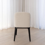 Ellery Dining Chair - Ecru with Ebony Legs