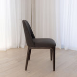 Ellery Dining Chair - Noir with Walnut Legs