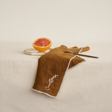 Embroidered Linen Napkin Set - Goblet