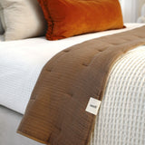 Enes Quilted Bed Cover - Taupe