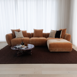 Enzo 3 Seater Chaise Lounge - Grace Cookie