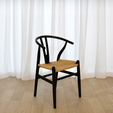 Elm Wishbone Chair - Black and Natural