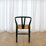 Elm Wishbone Chair - Black and Natural