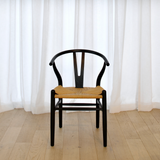 Elm Wishbone Chair - Black and Natural