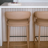 Pablo Counter Stool - Vegan Leather Butterscotch